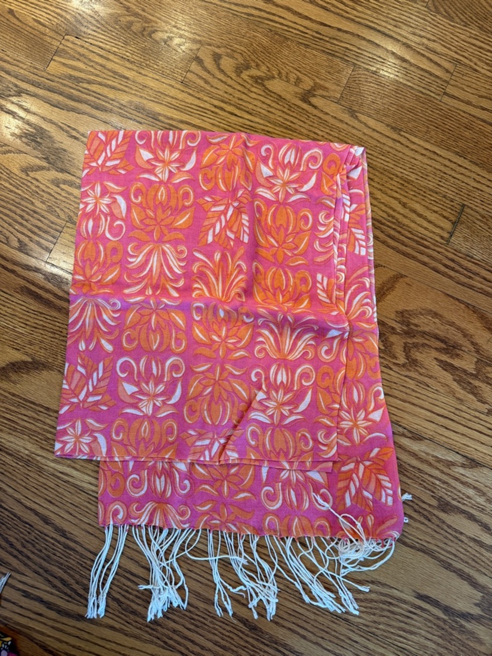 Lilly Pulitzer Bright Multi-Color Floral & Paisley Fringe Scarves (3) - Picture 2 of 5
